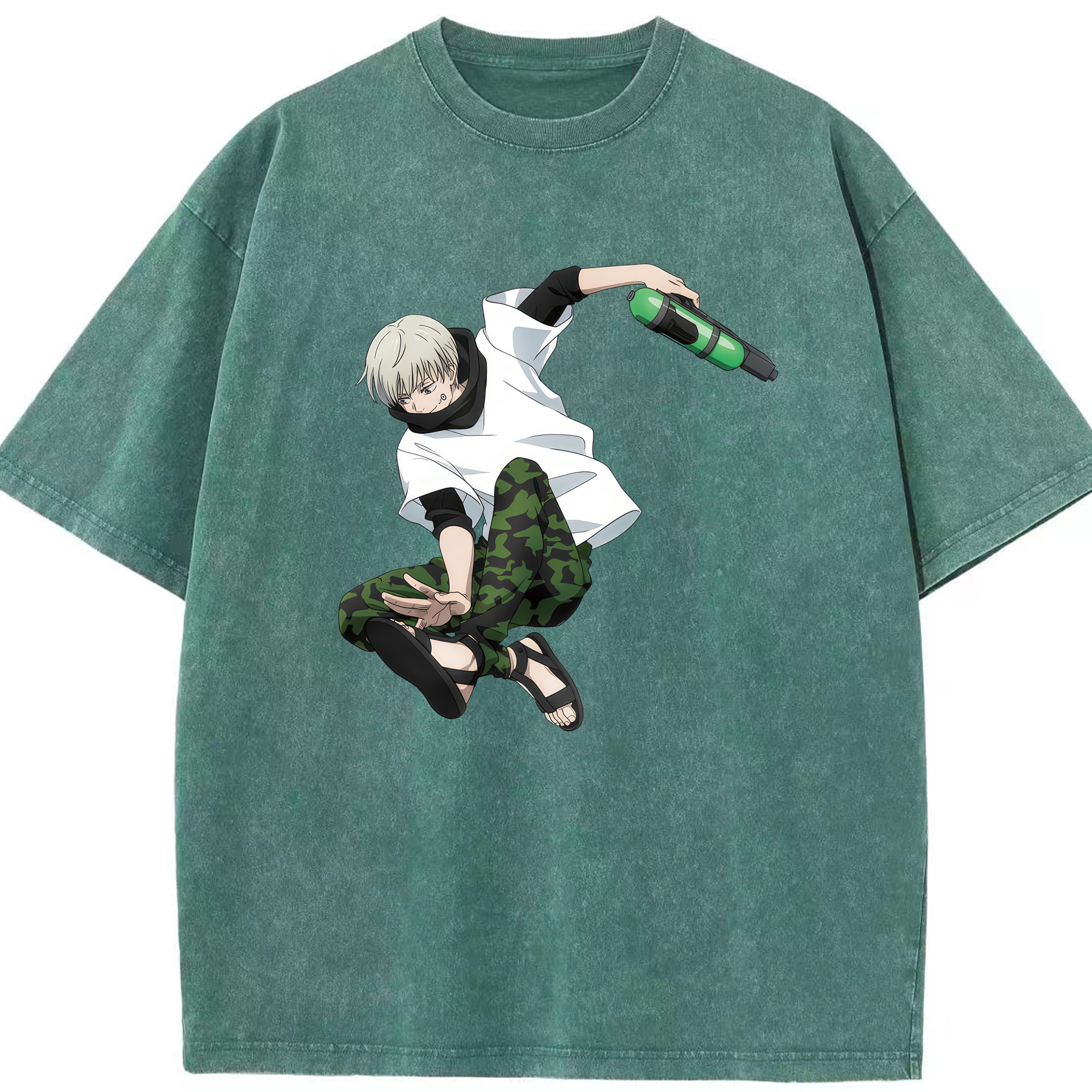 （画像用） 呪術廻戦 Jujutsu Kaisen 綿100% ヴィンテージ風 半袖Tシャツ（フロントプリント）